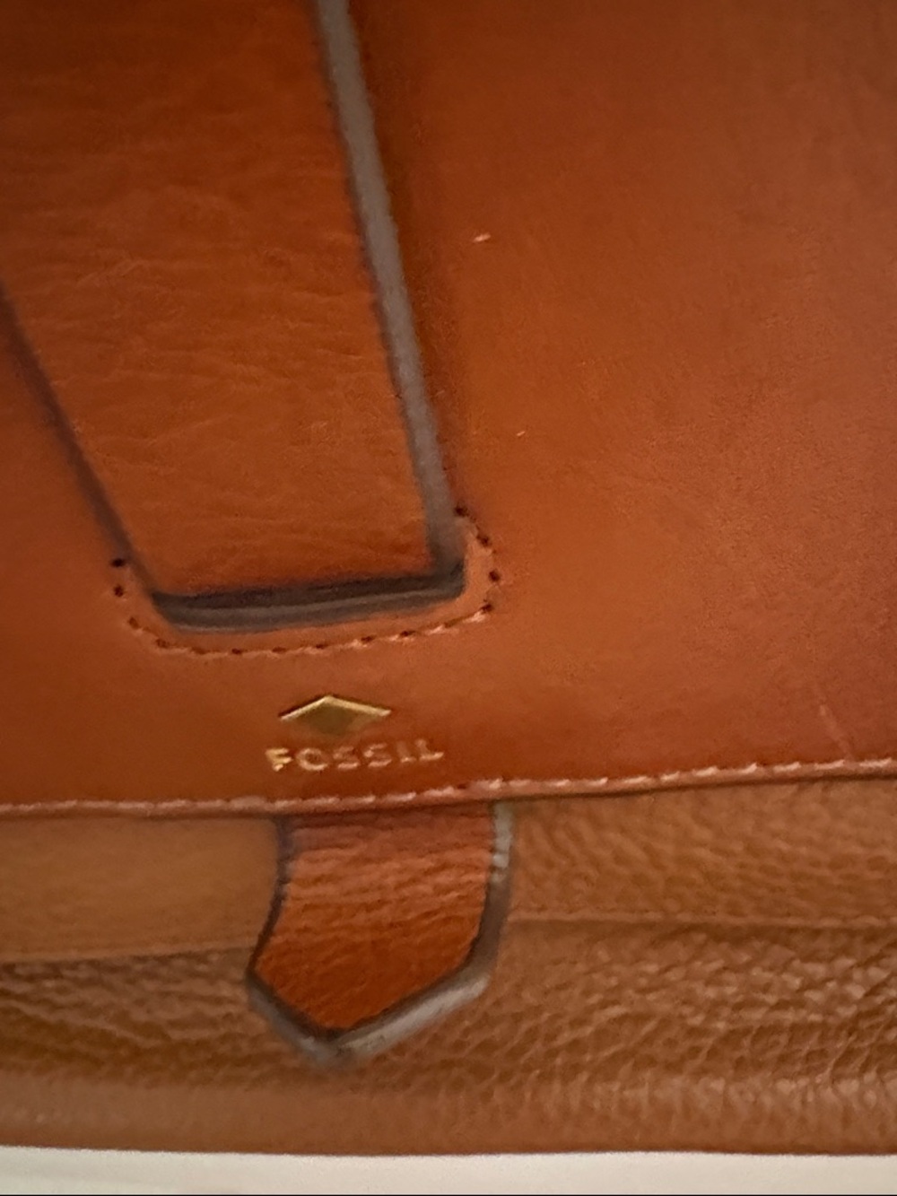 Fossil Brown Leather Crossbody Bag - Picture 2 of 5